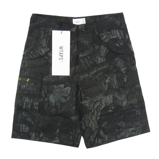 WTAPS ダブルタップス 20SS 201WVDT-PTM01S CARGO SHORTS CAMO カモ 迷彩 カーゴ ショート パンツ ブラック系 X01【新古品】【未使用】【中古】