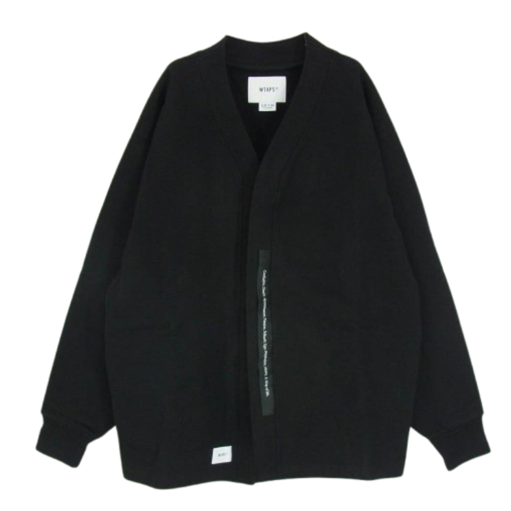 WTAPS ダブルタップス 23SS 231ATDT-CSM15 Clasper Sweater Cotton Black クラスパー セーター コットン ブラック スウェット カーディガン ブラック系 X04【中古】