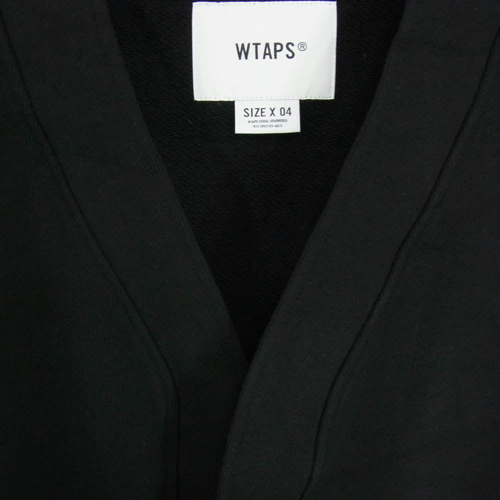 WTAPS ダブルタップス 23SS 231ATDT-CSM15 Clasper Sweater Cotton Black クラスパー セーター コットン ブラック スウェット カーディガン ブラック系 X04【中古】