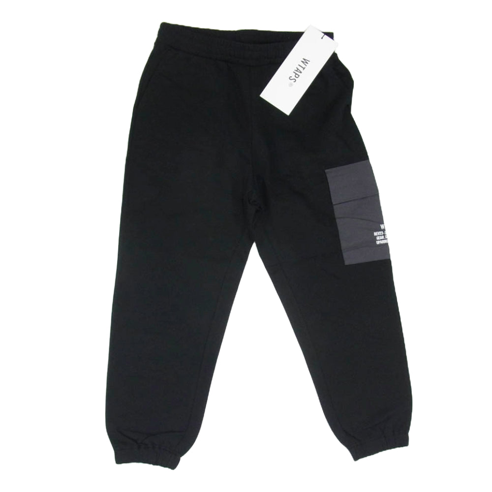WTAPS ダブルタップス 22SS 221ATDT-CSM12 Swap Cargo Jogger スウェット ジョガー カーゴ パンツ ブラック系 X02【極上美品】【中古】
