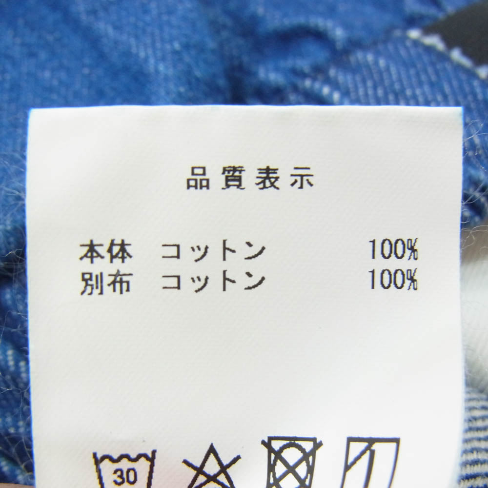 DESCENDANT ディセンダント 23SS 231TQDS-PTM02 DENIM TROUSERS デニム トラウザー パンツ インディゴブルー系 2【極上美品】【中古】