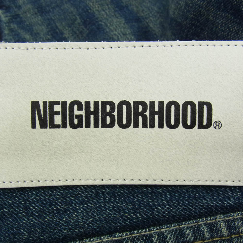NEIGHBORHOOD ネイバーフッド 241XBNH-PTM05 12oz WASHED DENIM DP BASIC PANTS ウォッシュド 加工 デニム ベーシック パンツ インディゴブルー系 M【新古品】【未使用】【中古】