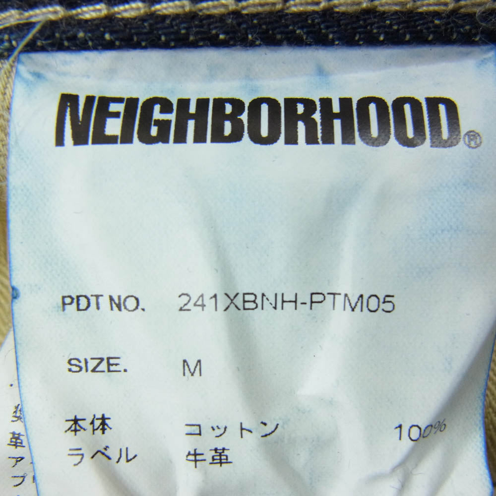NEIGHBORHOOD ネイバーフッド 241XBNH-PTM05 12oz WASHED DENIM DP BASIC PANTS ウォッシュド 加工 デニム ベーシック パンツ インディゴブルー系 M【新古品】【未使用】【中古】