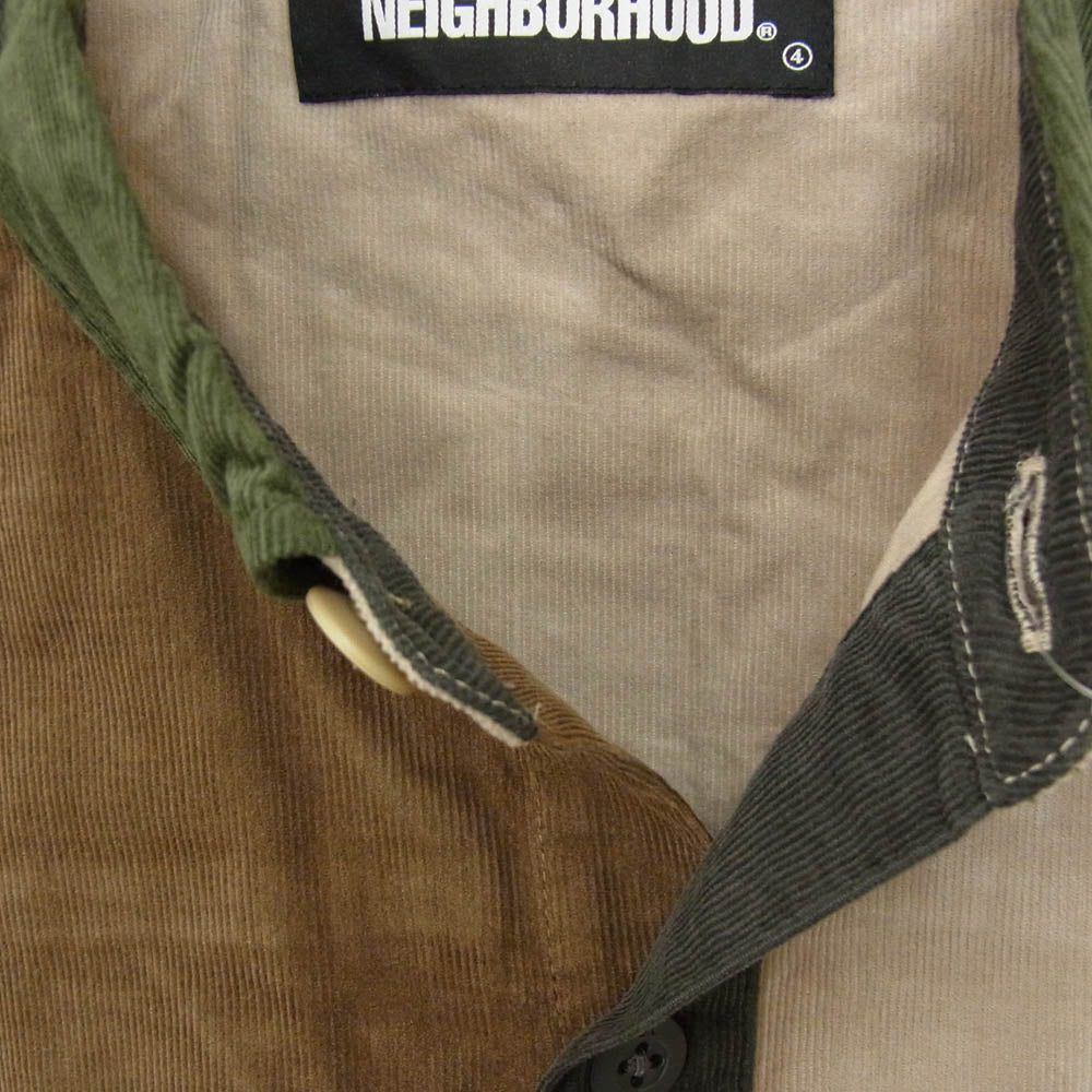NEIGHBORHOOD ネイバーフッド 21AW 212TSNH-SHM04 CORD C-SHIRT LS コーデュロイ ロングスリーブ 長袖 シャツ マルチカラー系 L【中古】