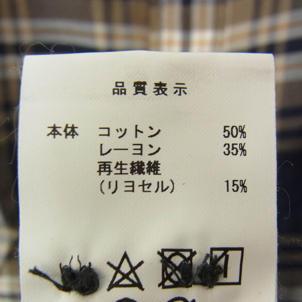 DESCENDANT ディセンダント 21SS 211BRDS-SHM02 B.D LS SHIRT FULL ボタンダウン チェック柄 長袖 シャツ マルチカラー系 2【中古】