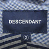DESCENDANT ディセンダント 21SS 211WVDS-SHM07 DISTRIBUTION LS SHIRT FULL チェック柄 長袖 シャツ ネイビー系 2【中古】