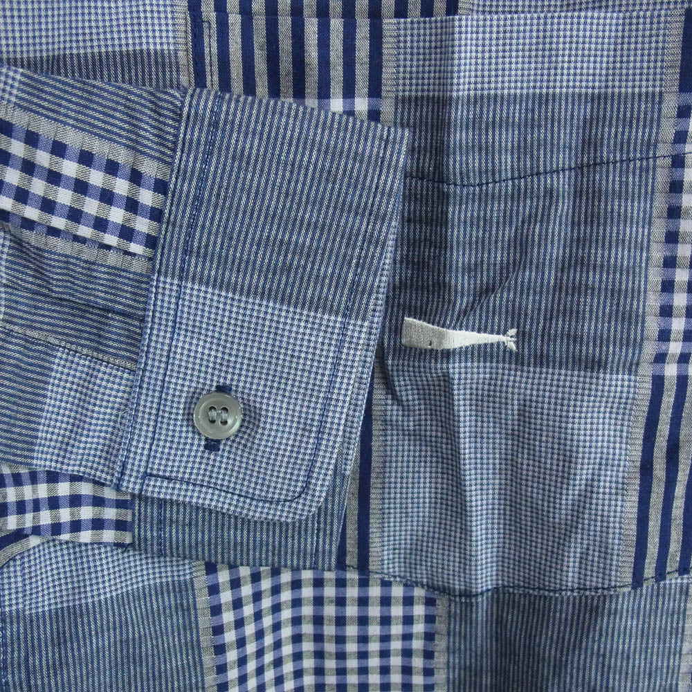 DESCENDANT ディセンダント 21SS 211WVDS-SHM07 DISTRIBUTION LS SHIRT FULL チェック柄 長袖 シャツ ネイビー系 2【中古】
