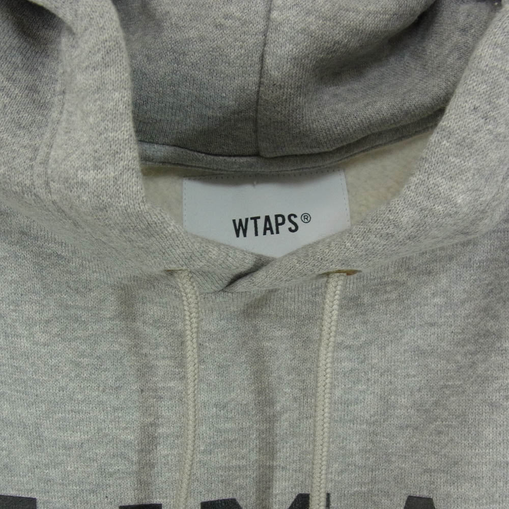 WTAPS ダブルタップス 21SS 211ATDT-CSM38 LIMA EX42 COLLECTION ACADEMY アカデミー カレッジロゴ プルオーバー パーカー フーディ グレー系 X03【中古】