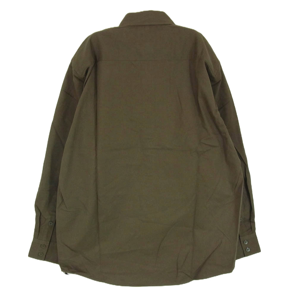 WTAPS ダブルタップス 20AW 202TQDT-SHM03 BD LS COTTON TWILL コットンツイル ボタンダウン ロングスリーブ 長袖 シャツ カーキ系 X03【美品】【中古】