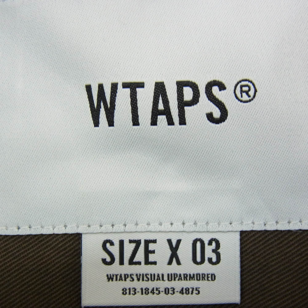 WTAPS ダブルタップス 20AW 202TQDT-SHM03 BD LS COTTON TWILL コットンツイル ボタンダウン ロングスリーブ 長袖 シャツ カーキ系 X03【美品】【中古】