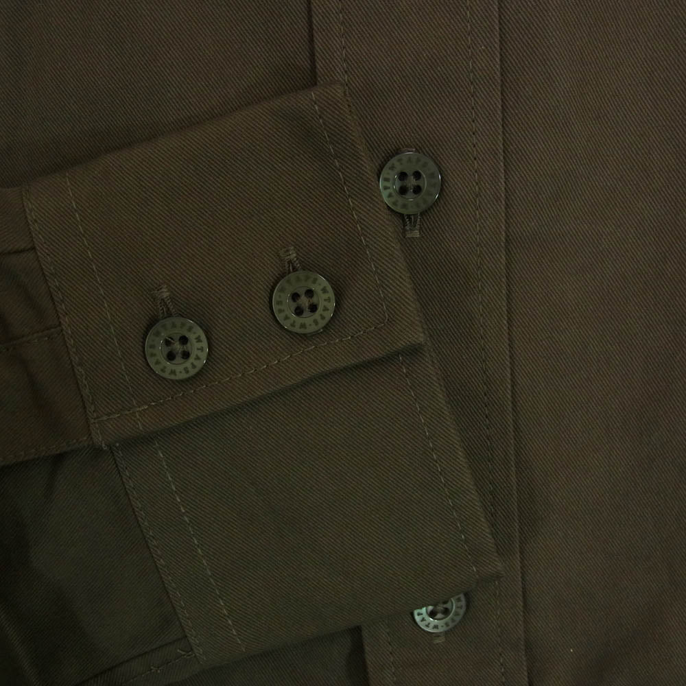 WTAPS ダブルタップス 20AW 202TQDT-SHM03 BD LS COTTON TWILL コットンツイル ボタンダウン ロングスリーブ 長袖 シャツ カーキ系 X03【美品】【中古】