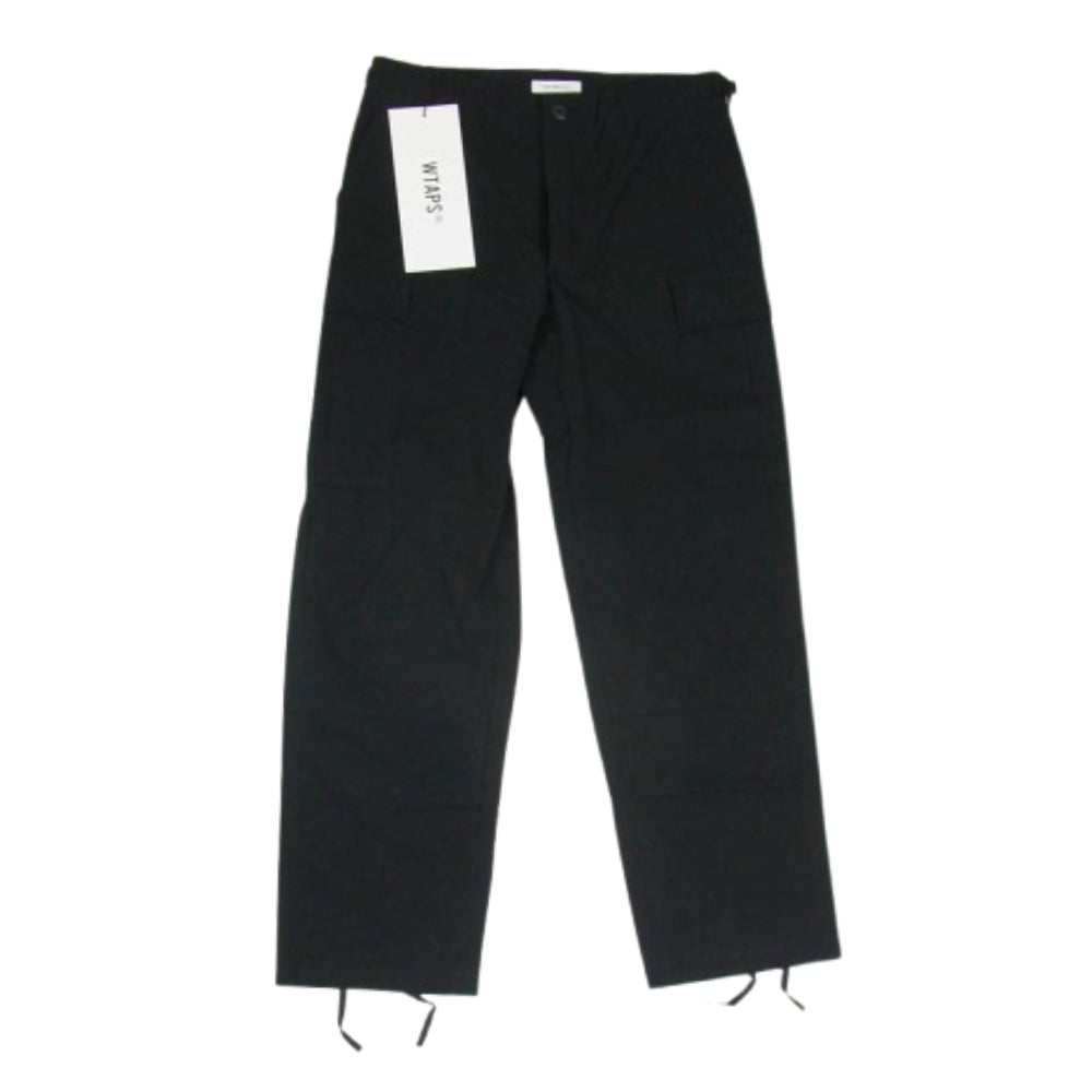 WTAPS ダブルタップス 21SS 211WVDT-PTM01 WMILL-TROUSER01 TROUSERS NYCO.RIPSTOP ミル トラウザーズ ナイロン コットン リップストップ カーゴパンツ ブラック系 X01【中古】