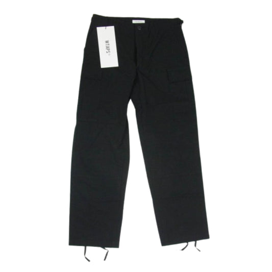 WTAPS ダブルタップス 21SS 211WVDT-PTM01 WMILL-TROUSER01 TROUSERS NYCO.RIPSTOP ミル トラウザーズ ナイロン コットン リップストップ カーゴパンツ ブラック系 X01【中古】