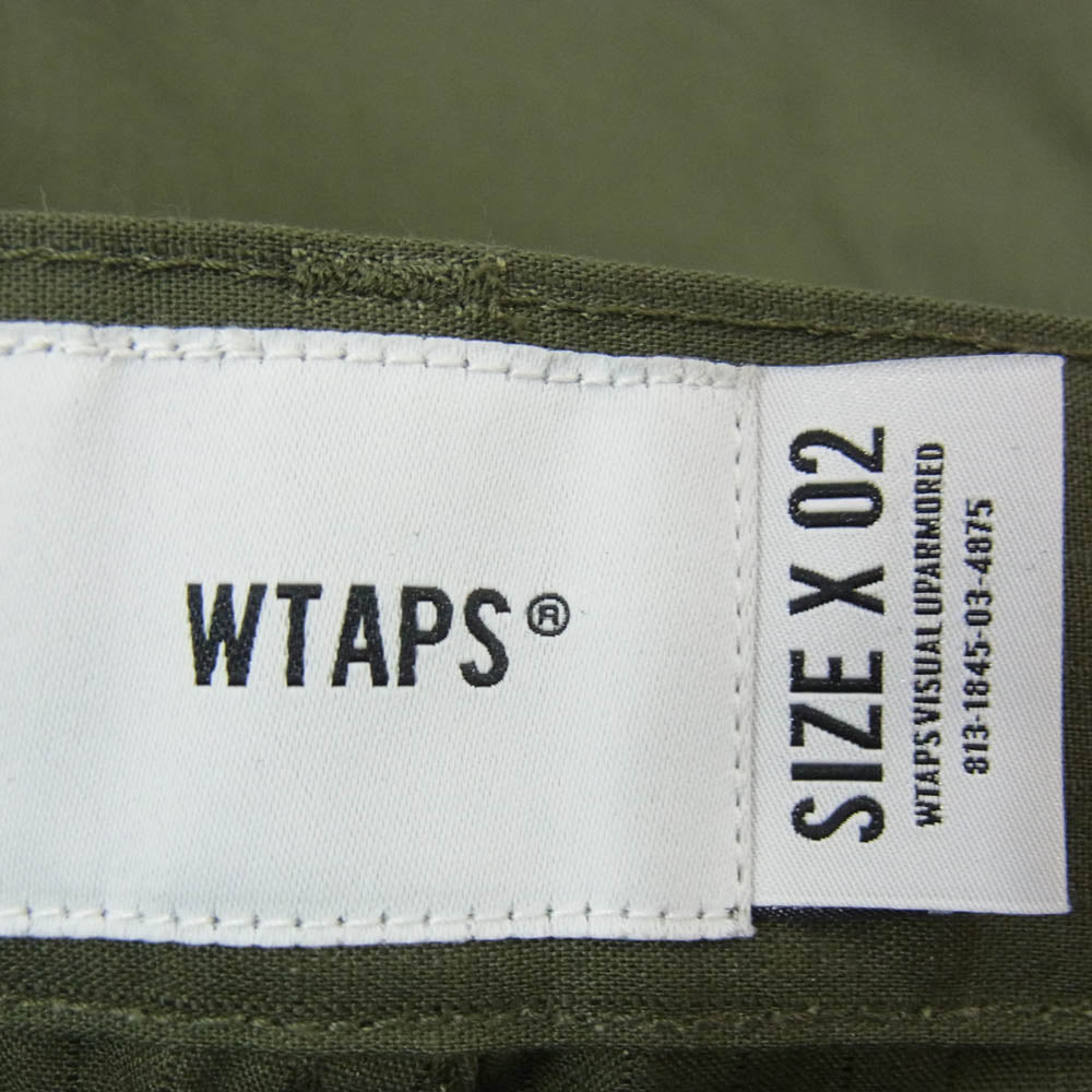 WTAPS ダブルタップス 22SS 221WVDT-PTM02 JUNGLE STOCK TROUSERS ジャングルストック リップストップ トラウザーズ カーゴパンツ オリーブ カーキ系 X02【極上美品】【中古】