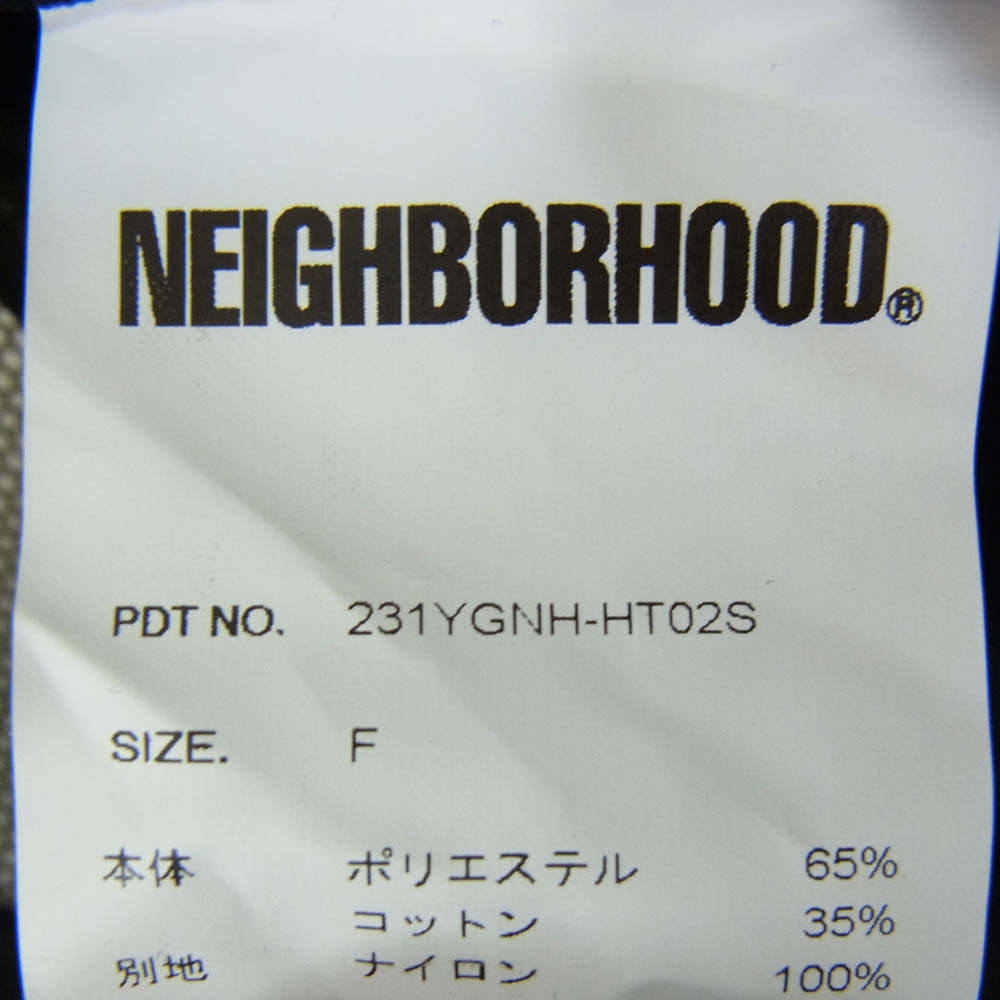 NEIGHBORHOOD ネイバーフッド 23SS 231YGNH-HT02S LOGO PRINT MESH CAP ロゴ プリント メッシュ キャップ カーキ系 F【新古品】【未使用】【中古】