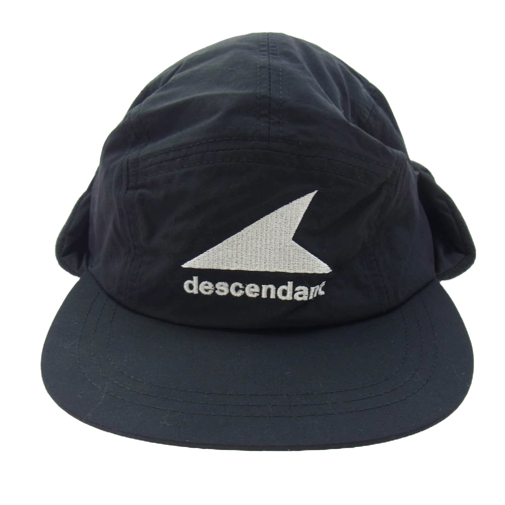 DESCENDANT ディセンダント 23AW 232EMDS-HT05 CETUS TRAPPER 5PANEL シータス トラッパー ナイロン キャップ ブラック ブラック系 F【極上美品】【中古】