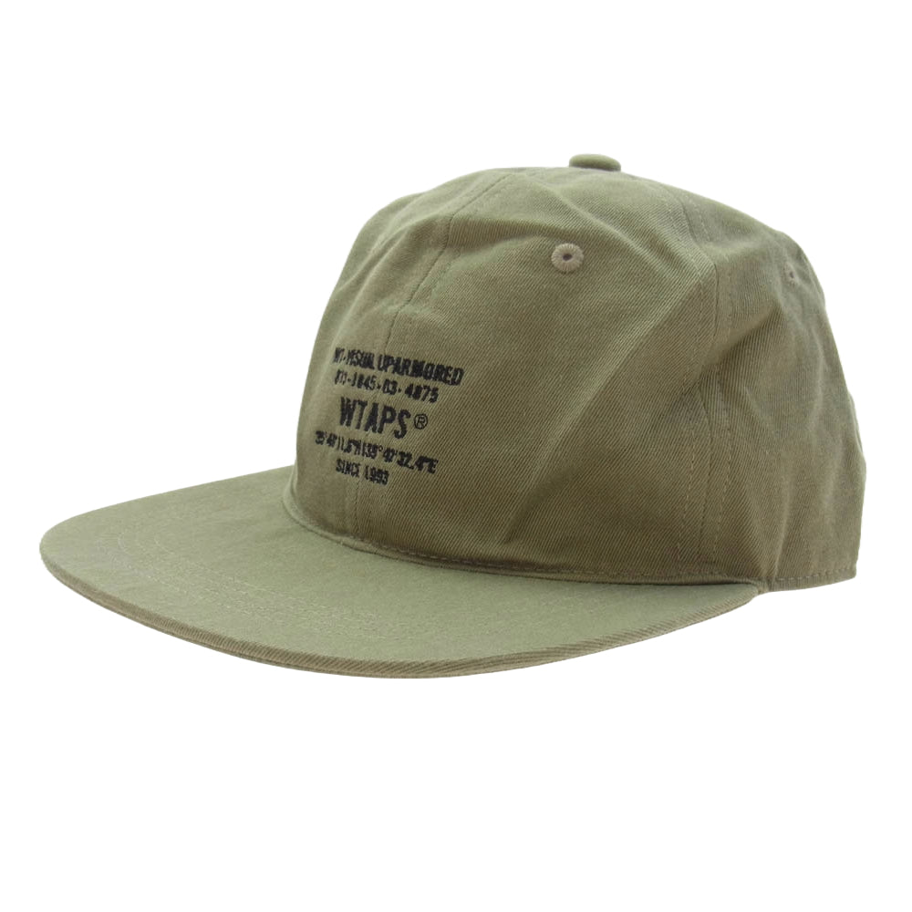 WTAPS ダブルタップス 21SS 211HCDT-HT05 T-6H 02 CAP Cotton. Twill コットン ツイル キャップ 帽子 ベージュ BEIGE F【新古品】【未使用】【中古】