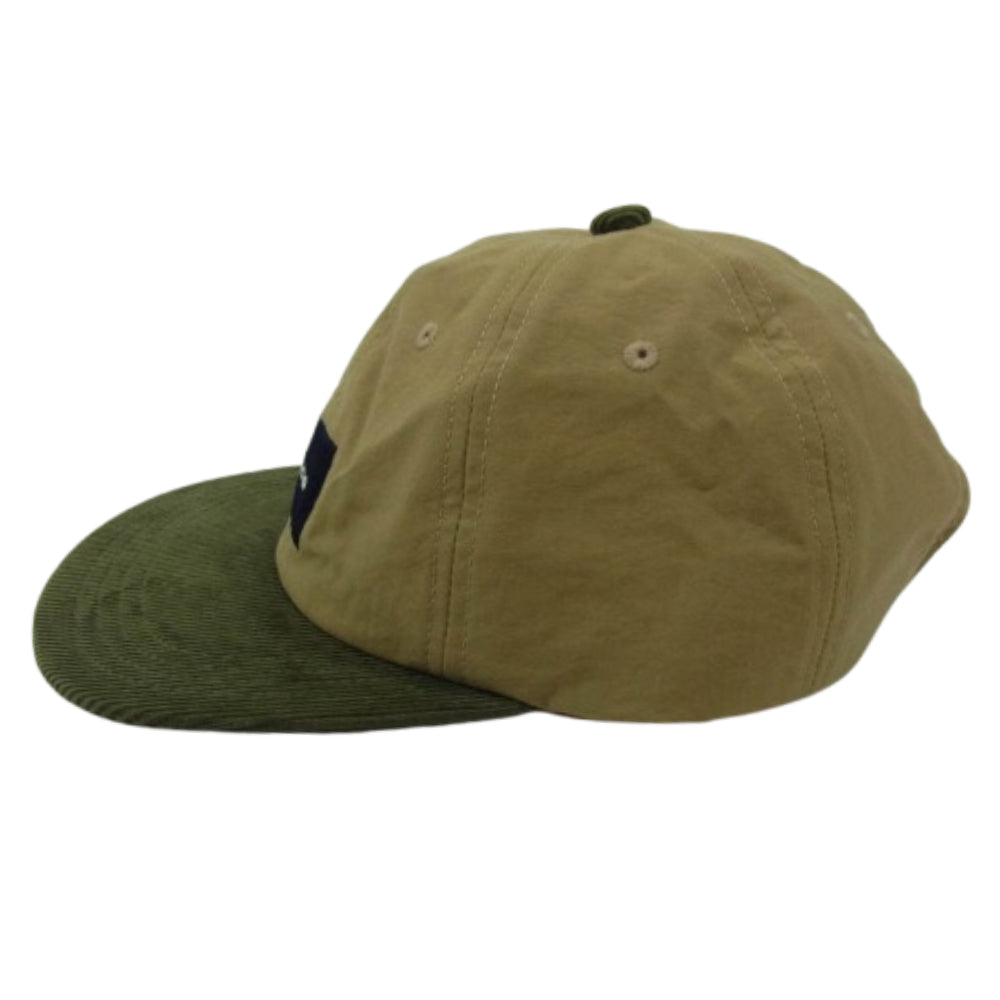 DESCENDANT ディセンダント 242HCDS-HT01 BOX 6PANEL ボックスロゴ パネル フラッグ 刺繍 キャップ カーキ系 F【新古品】【未使用】【中古】