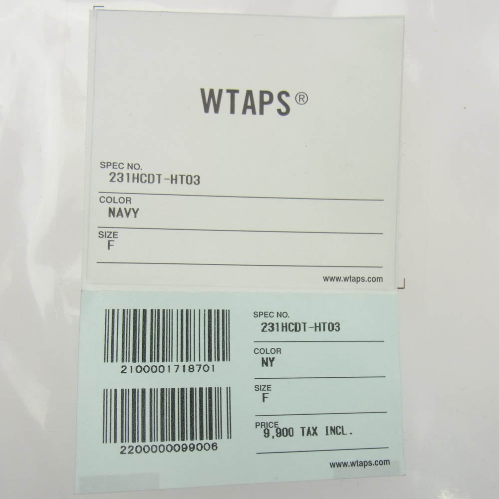 WTAPS ダブルタップス 23SS 231HCDT-HT03 T-6H 01 CAP .NYLON .TUSSAH ナイロン キャップ WT ロゴ ネイビー系【新古品】【未使用】【中古】