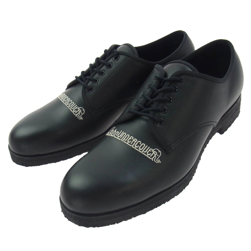 UNDERCOVER アンダーカバー JohnUNDERCOVER ロゴ入リドレスシューズ ブラック系 8【極上美品】【中古】