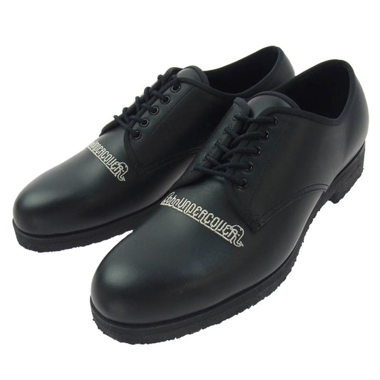 UNDERCOVER アンダーカバー JohnUNDERCOVER ロゴ入リドレスシューズ ブラック系 8【極上美品】【中古】