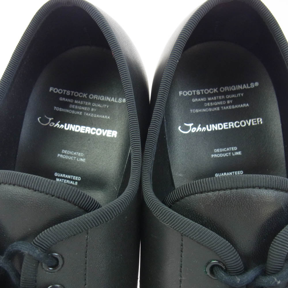 UNDERCOVER アンダーカバー JohnUNDERCOVER ロゴ入リドレスシューズ ブラック系 8【極上美品】【中古】