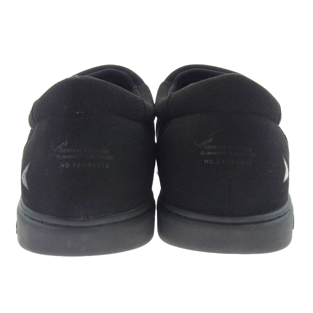 DESCENDANT ディセンダント × foot the coacher フットザコーチャー 242ASDS-FW01 ONE STRAP TRI-PAD シューズ ブラック系 6【極上美品】【中古】