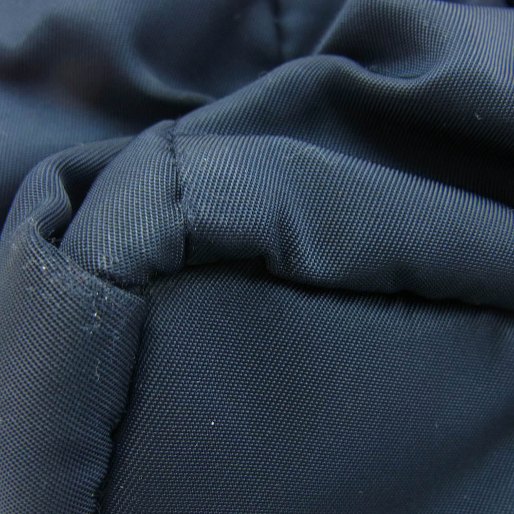 Orobianco オロビアンコ レザーハンドル ナイロン トート バッグ ネイビー系【中古】