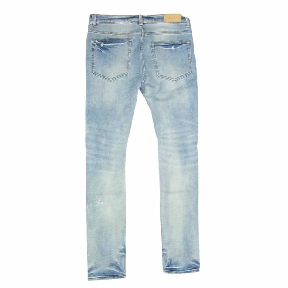ミニマル RN139488 ダメージ加工 クラッシュ スキニー ストレッチ デニム ジーンズ SIZE 34 インディゴブルー系 34【中古】