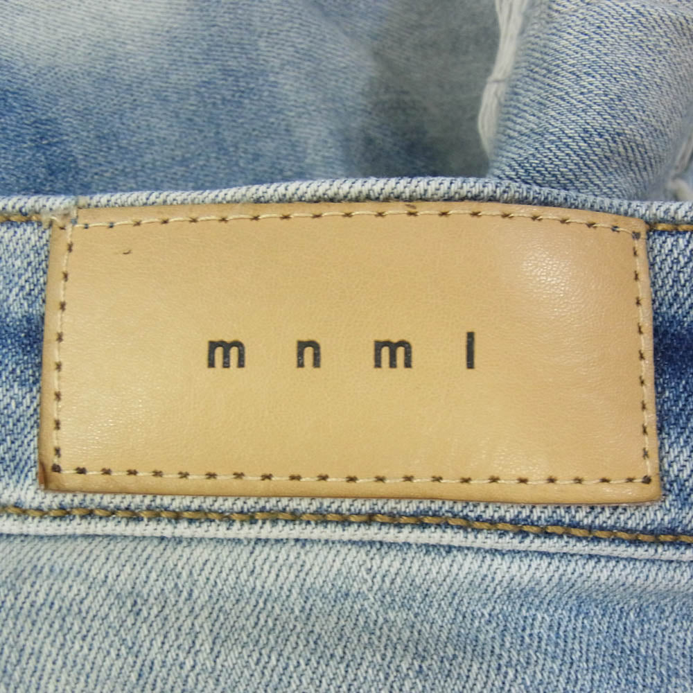 ミニマル RN139488 ダメージ加工 クラッシュ スキニー ストレッチ デニム ジーンズ SIZE 34 インディゴブルー系 34【中古】