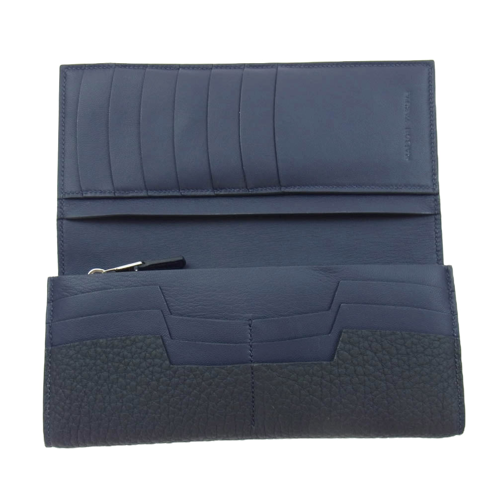 MAISON TAKUYA メゾンタクヤ TT2 Wallet German Shrunken Calf Lamb  二つ折り レザー 財布 長財布 Midnight Blue ミッドナイトブルー ダークネイビー系【新古品】【未使用】【中古】