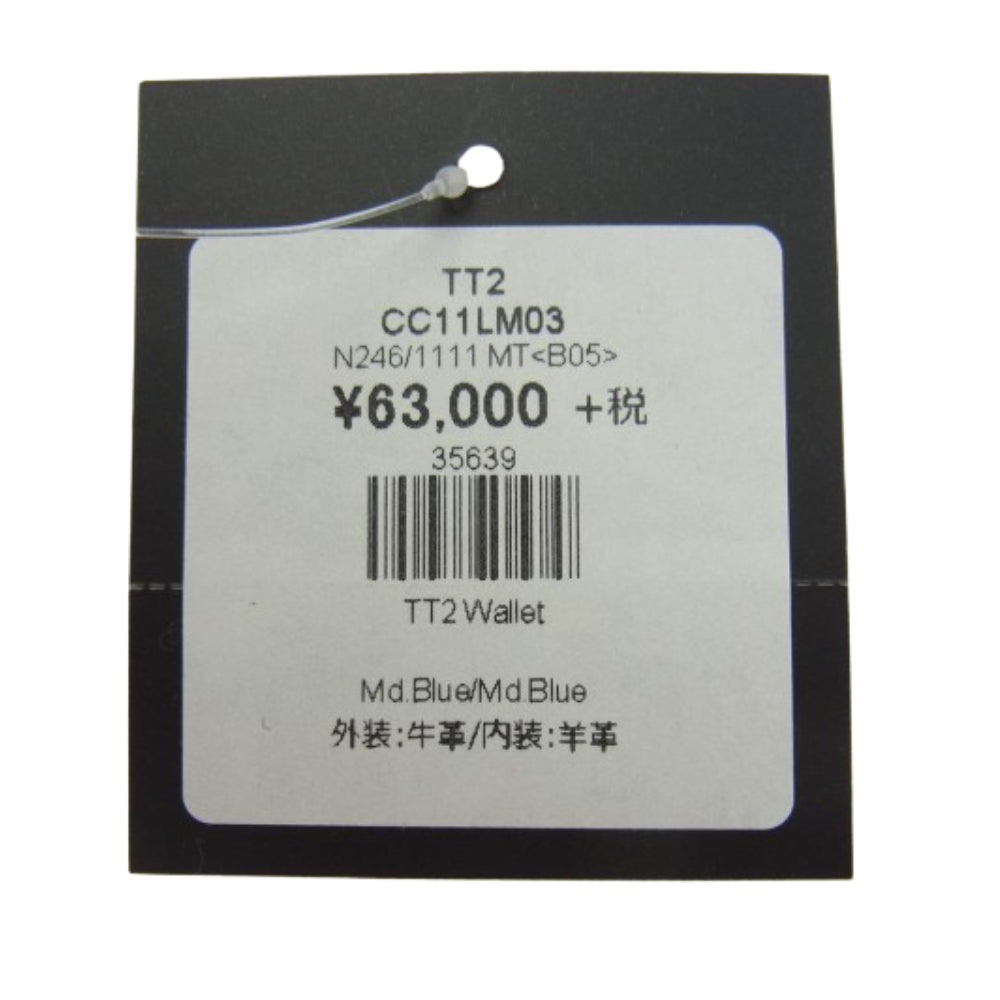 MAISON TAKUYA メゾンタクヤ TT2 Wallet German Shrunken Calf Lamb  二つ折り レザー 財布 長財布 Midnight Blue ミッドナイトブルー ダークネイビー系【新古品】【未使用】【中古】