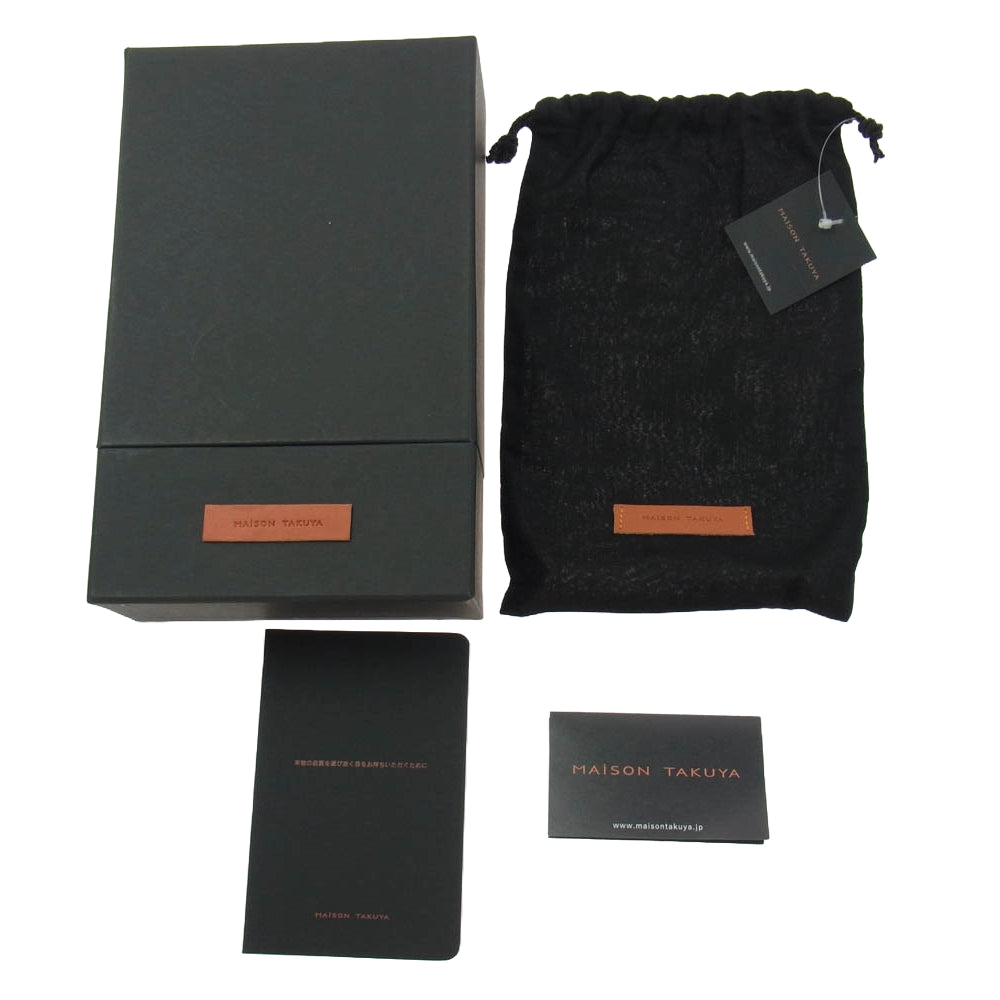 MAISON TAKUYA メゾンタクヤ TT2 Wallet German Shrunken Calf Lamb  二つ折り レザー 財布 長財布 Midnight Blue ミッドナイトブルー ダークネイビー系【新古品】【未使用】【中古】