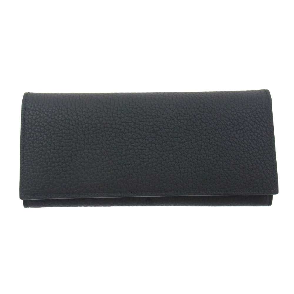 MAISON TAKUYA メゾンタクヤ TT2 Wallet German Shrunken Calf Lamb  二つ折り レザー 財布 長財布 Black ブラック ブラック系【新古品】【未使用】【中古】