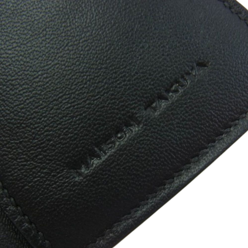 MAISON TAKUYA メゾンタクヤ TT2 Wallet German Shrunken Calf Lamb  二つ折り レザー 財布 長財布 Black ブラック ブラック系【新古品】【未使用】【中古】