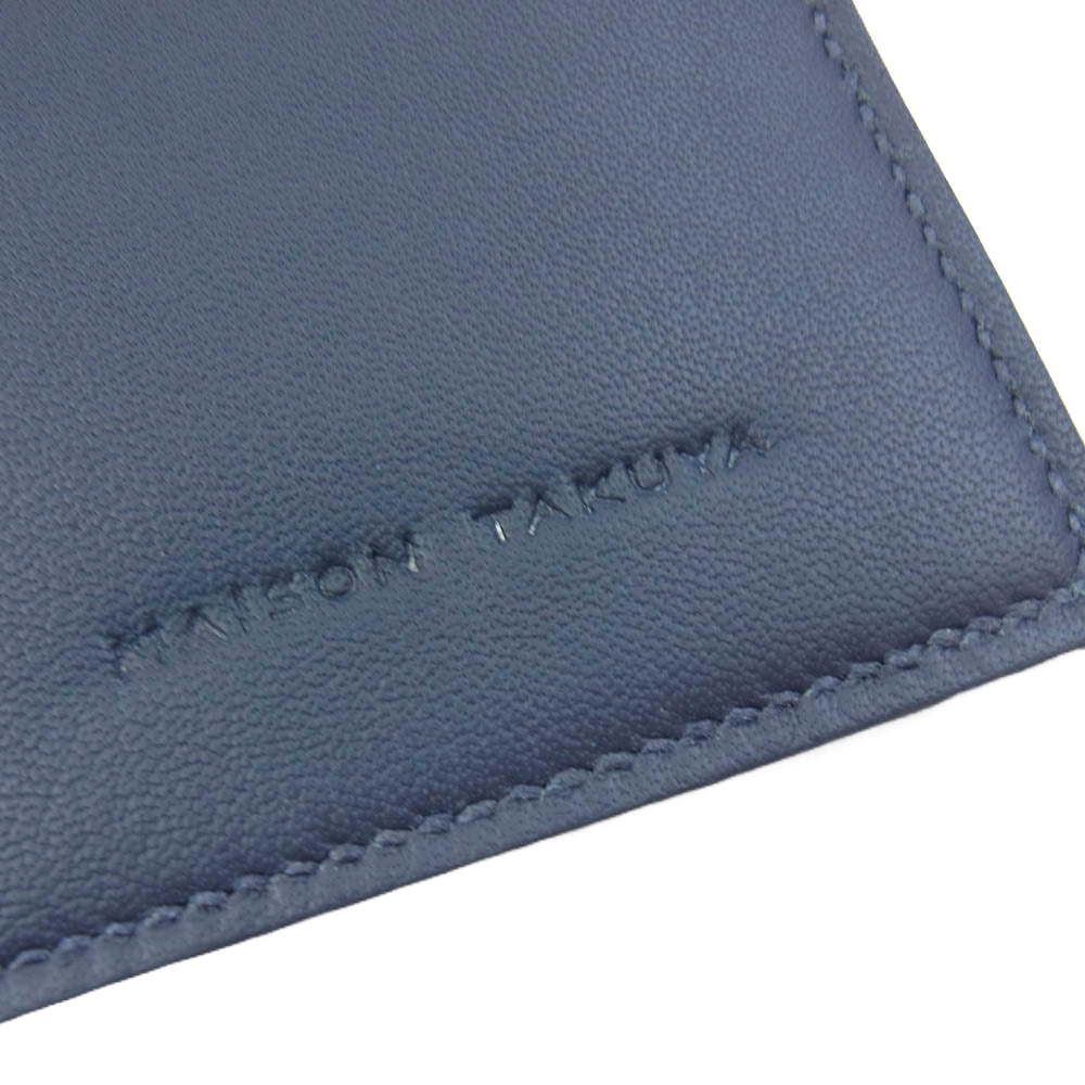 MAISON TAKUYA メゾンタクヤ MCC2 Multi CC Wallet  二つ折り レザー 財布 長財布 Midnight Blue ミッドナイトブルー ネイビー系【新古品】【未使用】【中古】