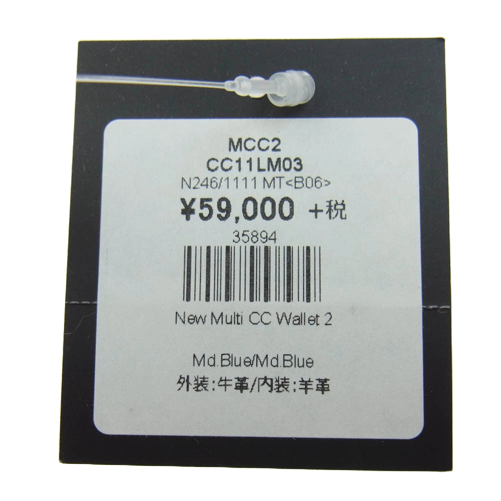 MAISON TAKUYA メゾンタクヤ MCC2 Multi CC Wallet  二つ折り レザー 財布 長財布 Midnight Blue ミッドナイトブルー ネイビー系【新古品】【未使用】【中古】