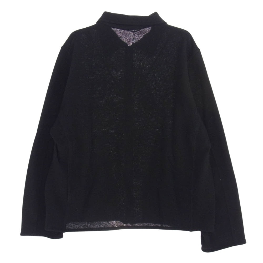 COMOLI コモリ 25SS B01-06006 ウール 和紙 ジップ ショート ジャケット ブラック系 1【極上美品】【中古】