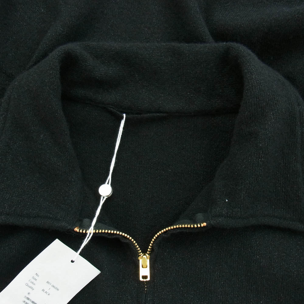COMOLI コモリ 25SS B01-06006 ウール 和紙 ジップ ショート ジャケット ブラック系 1【極上美品】【中古】