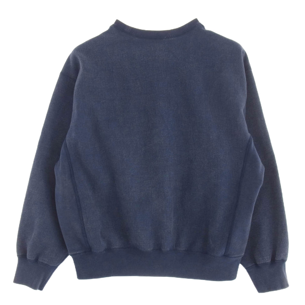 Supreme シュプリーム 25SS Washed Box Logo Crewneck ウォッシュド ボックスロゴ クルーネック ヴィンテージ加工 スウェット ネイビー系 M【中古】