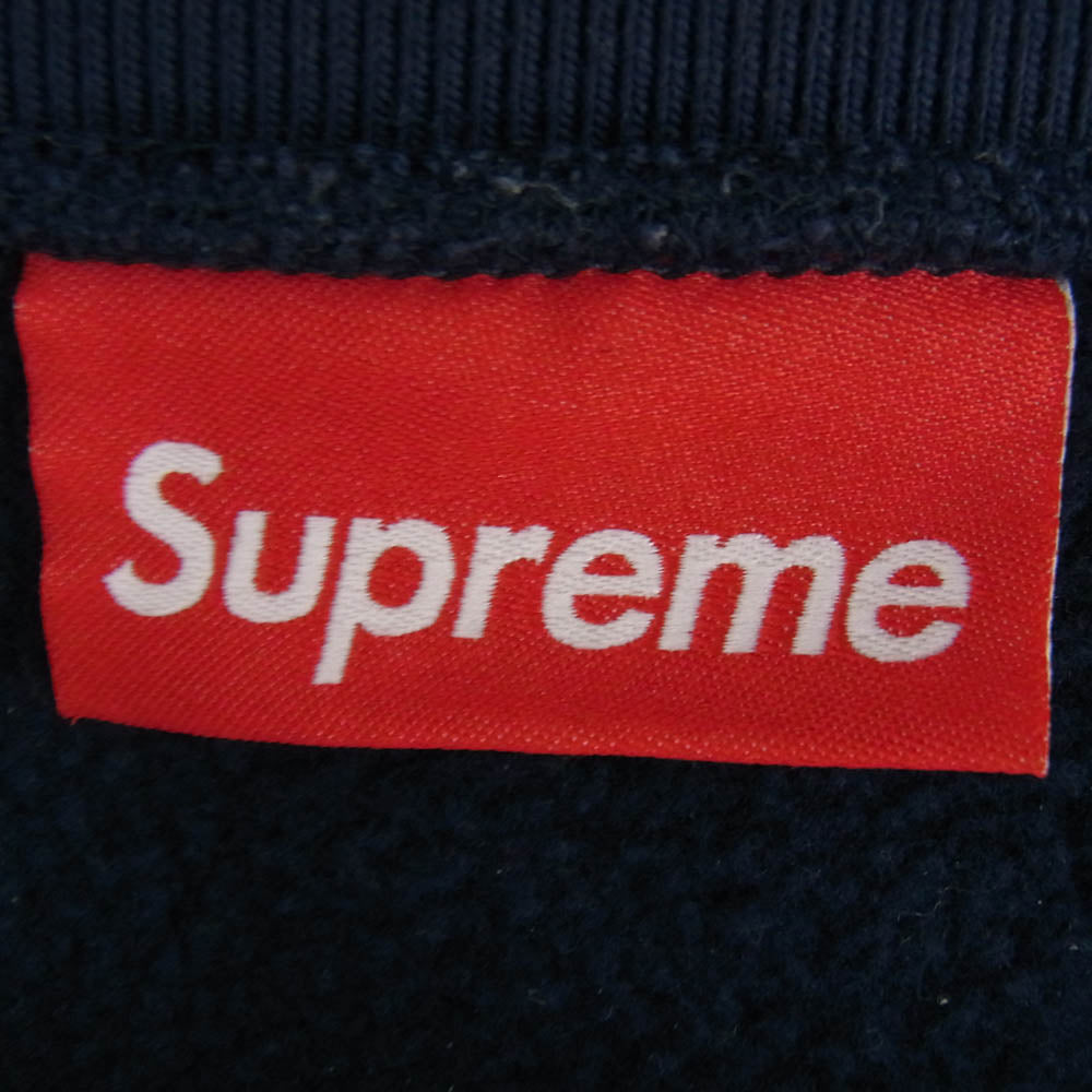 Supreme シュプリーム 25SS Washed Box Logo Crewneck ウォッシュド ボックスロゴ クルーネック ヴィンテージ加工 スウェット ネイビー系 M【中古】
