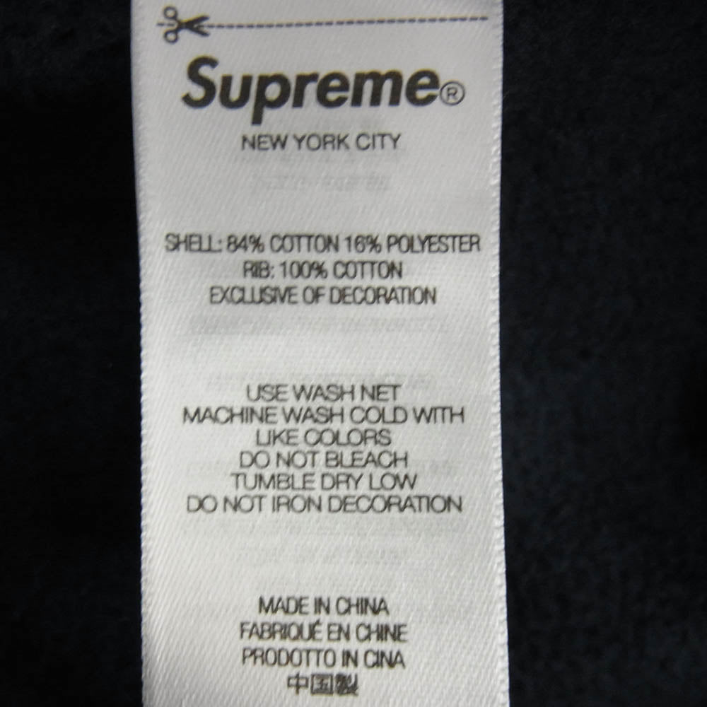 Supreme シュプリーム 25SS Washed Box Logo Crewneck ウォッシュド ボックスロゴ クルーネック ヴィンテージ加工 スウェット ネイビー系 M【中古】