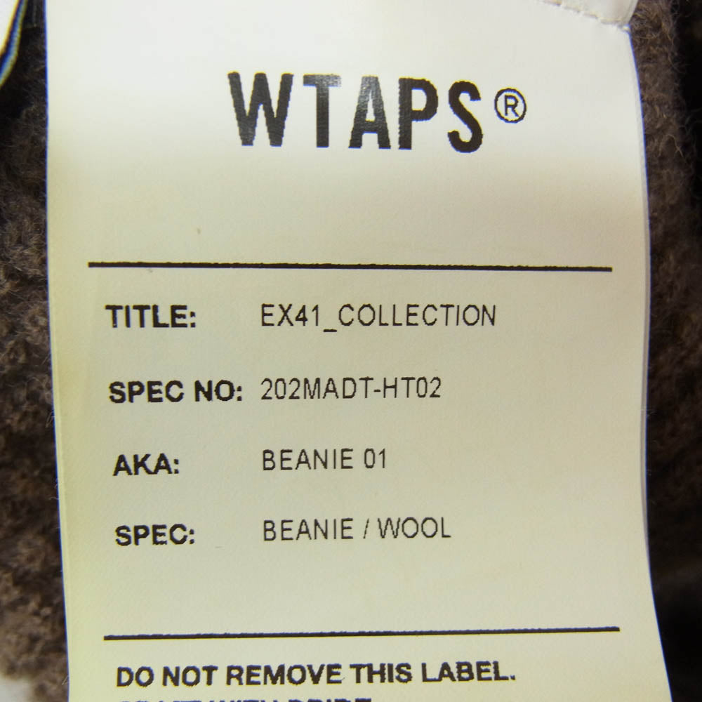 WTAPS ダブルタップス 20AW 202MADT-HT02 BEANIE 01 WOOL ウール ビーニー ニット帽 ブラウン系【中古】