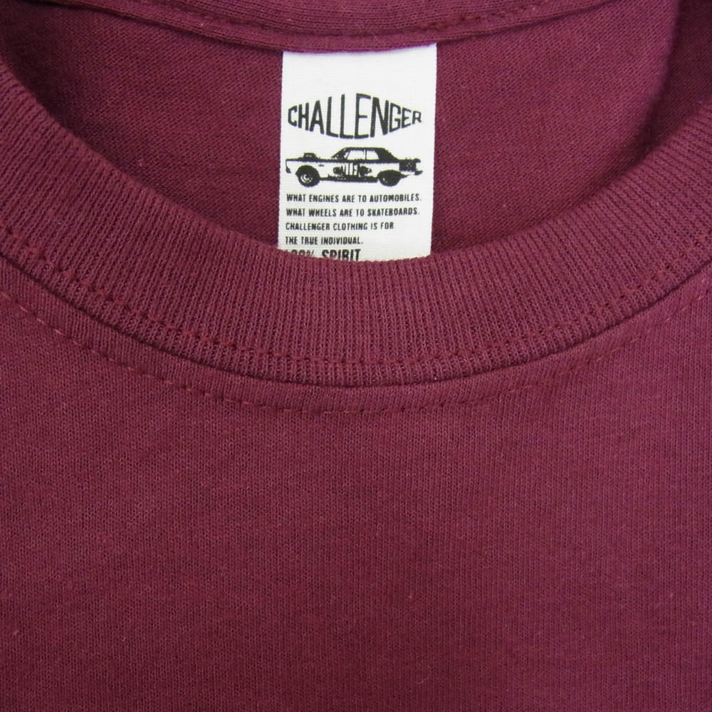 CHALLENGER チャレンジャー CLG-TS 024-009 SHROOM TEE シュルーム キノコプリント 半袖 Tシャツ バーガンディー M【極上美品】【中古】