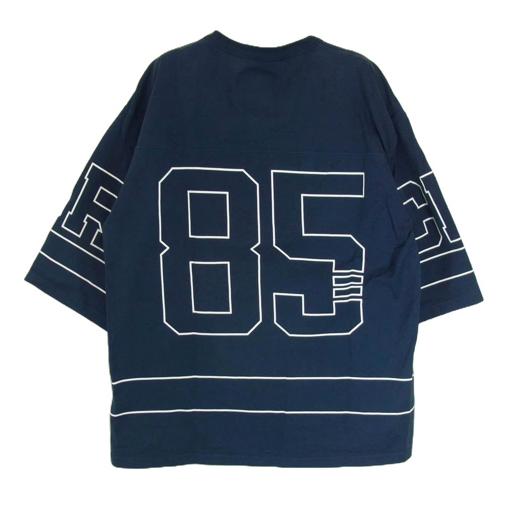 CHALLENGER チャレンジャー CLG-CS 023-002 Q/S 85 FOOTBALL TEE Q/S 85 フットボール 半袖 Ｔシャツ ネイビー系 S【中古】