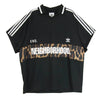NEIGHBORHOOD ネイバーフッド GQ2937 adidas アディダス End エンド Oversize Jersey オーバーサイズ サイドライン アニマルプリント スキッパー 半袖 ポロシャツ ブラック系 M【中古】