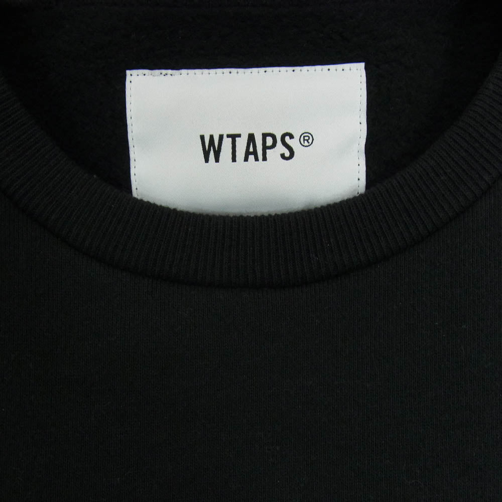 WTAPS ダブルタップス 19AW 192ATNHD-CSM02S NEIGHBORHOOD ネイバーフッド RIPPER CREW NECK リッパークルーネックスウェット トレーナー ブラック系 X01【中古】