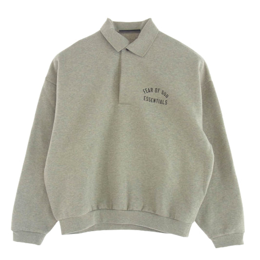 FEAR OF GOD フィアオブゴッド ESSENTIALS FLEECE POLO エッセンシャルズ フリース ポロ スウェット グレー系 S【美品】【中古】