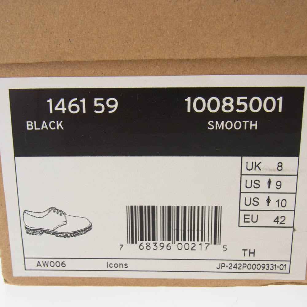 Dr.Martens ドクターマーチン 10085001 1461 3EYE SHOE 3 ホール レザー ブーツ シューズ ブラック系 UK8【美品】【中古】