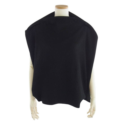 ISSEY MIYAKE イッセイミヤケ MI02KK233 me ミー プリーツ サークル ベスト カットソー ポンチョ ケープ ブラック系 サイズ表記無【中古】